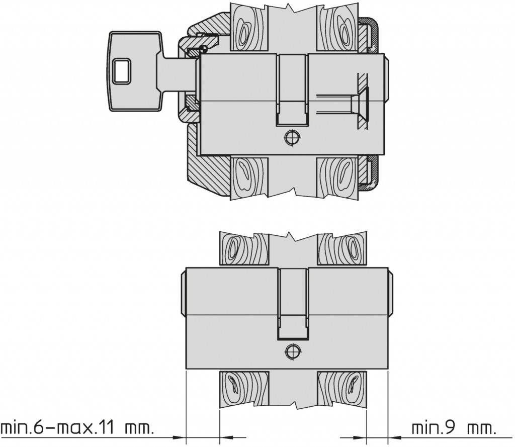 Tengo que montar un cilindro en la puerta, ¿qué medida ha de tener